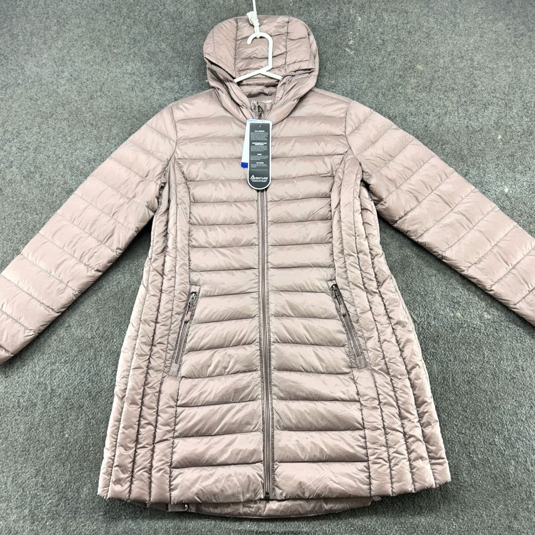Pinko Adventure Jacket Womens L Pink Puffer Hooded Ultra Light Down Long Full Zip Size L / US 10 / IT 46 - 3 Thumbnail