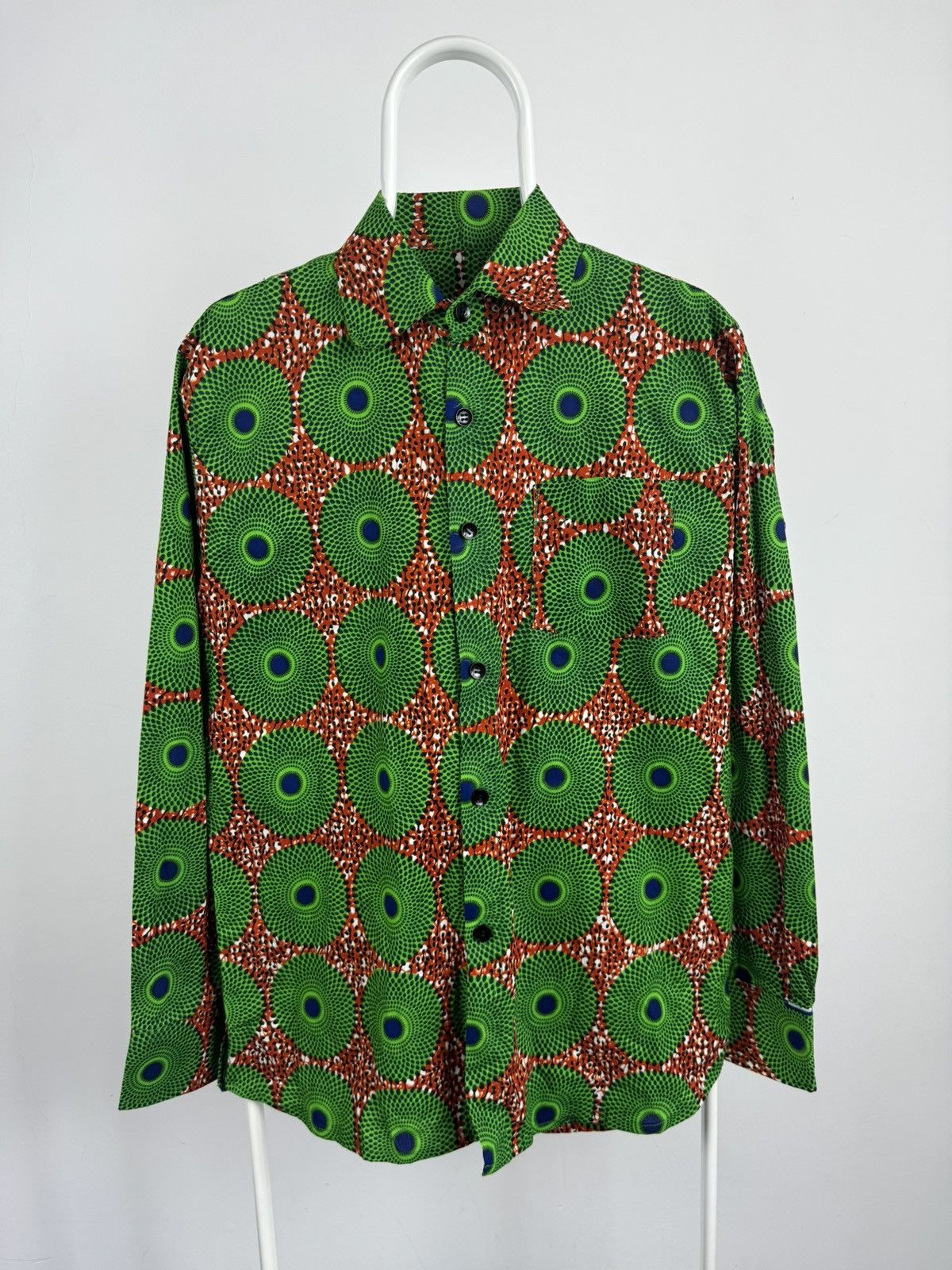 Vintage Vintage African Style Printed Long Sleeve Shirt Size US M / EU 48-50 / 2 - 1 Thumbnail