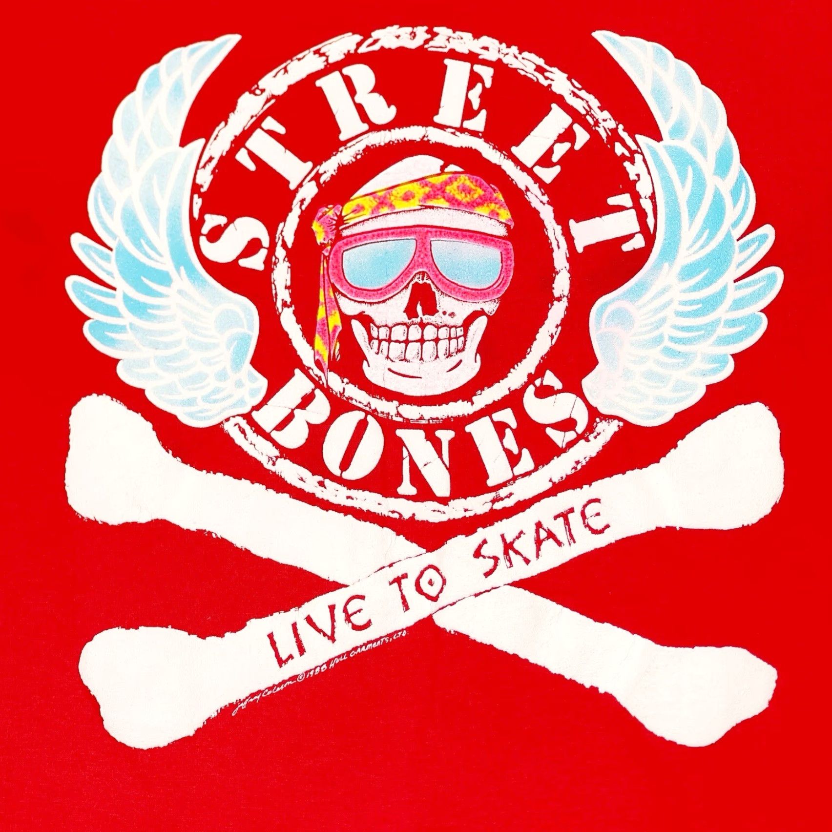 TEE JAYS VINTAGE Powell Peralta Tee Jays T-Shirt Red Skull 80s USA Mens M Small Details: Solid Breathable Cotton-Polyester Skateboarding Street Bones Size US M / EU 48-50 / 2 - 2 Thumbnail