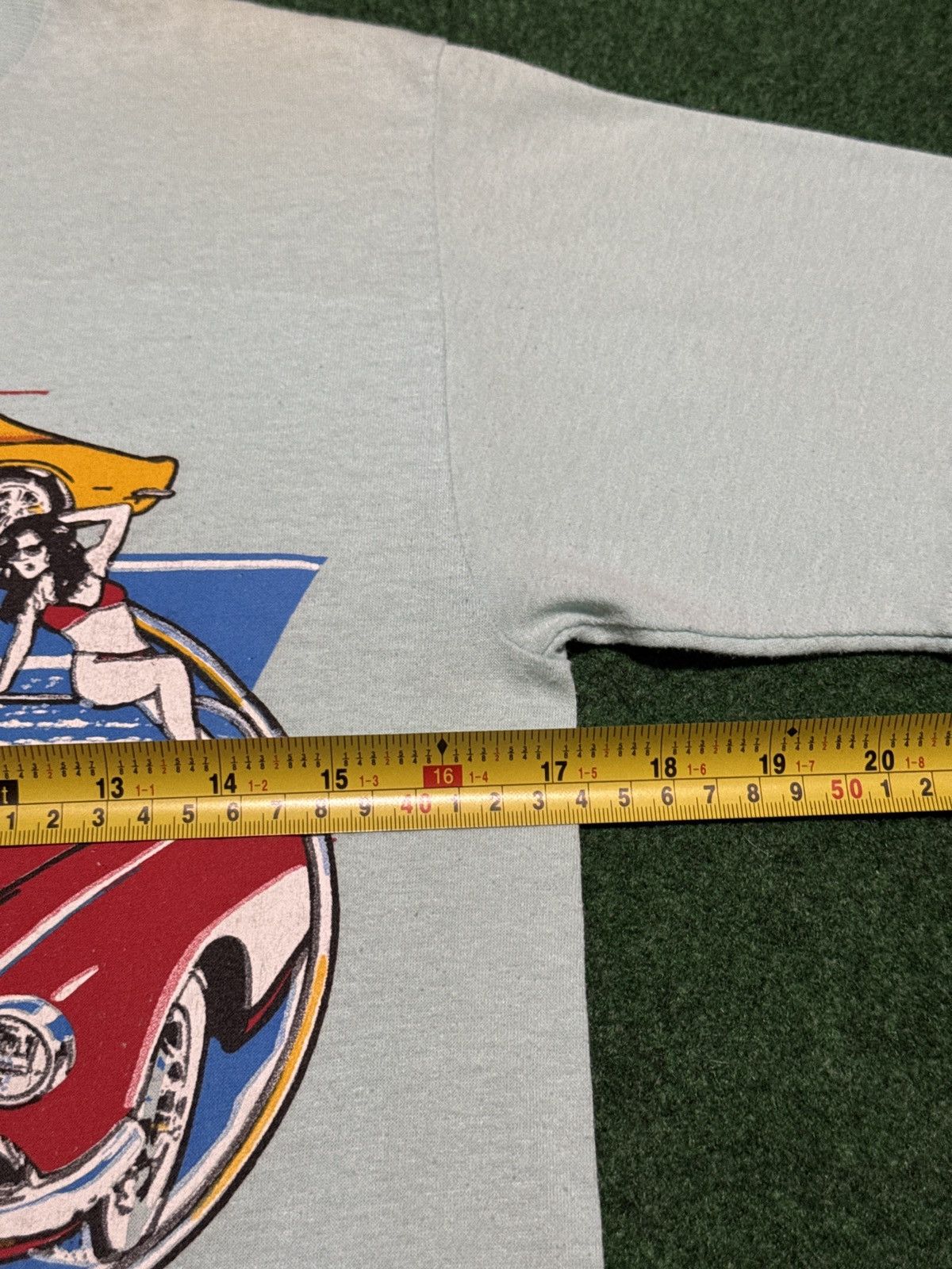 Vintage Corvette 80s Muscle Car Classic Vintage S/M 17x26 T Shirt Size US S / EU 44-46 / 1 - 5 Thumbnail