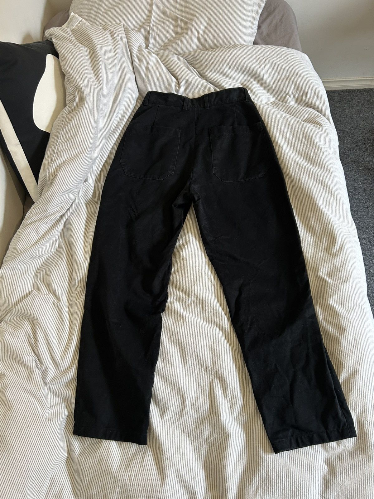 Studio Nicholson Studio Nicholson Meavy High Waisted Cotton Straight Pants Size 29" - 3 Thumbnail