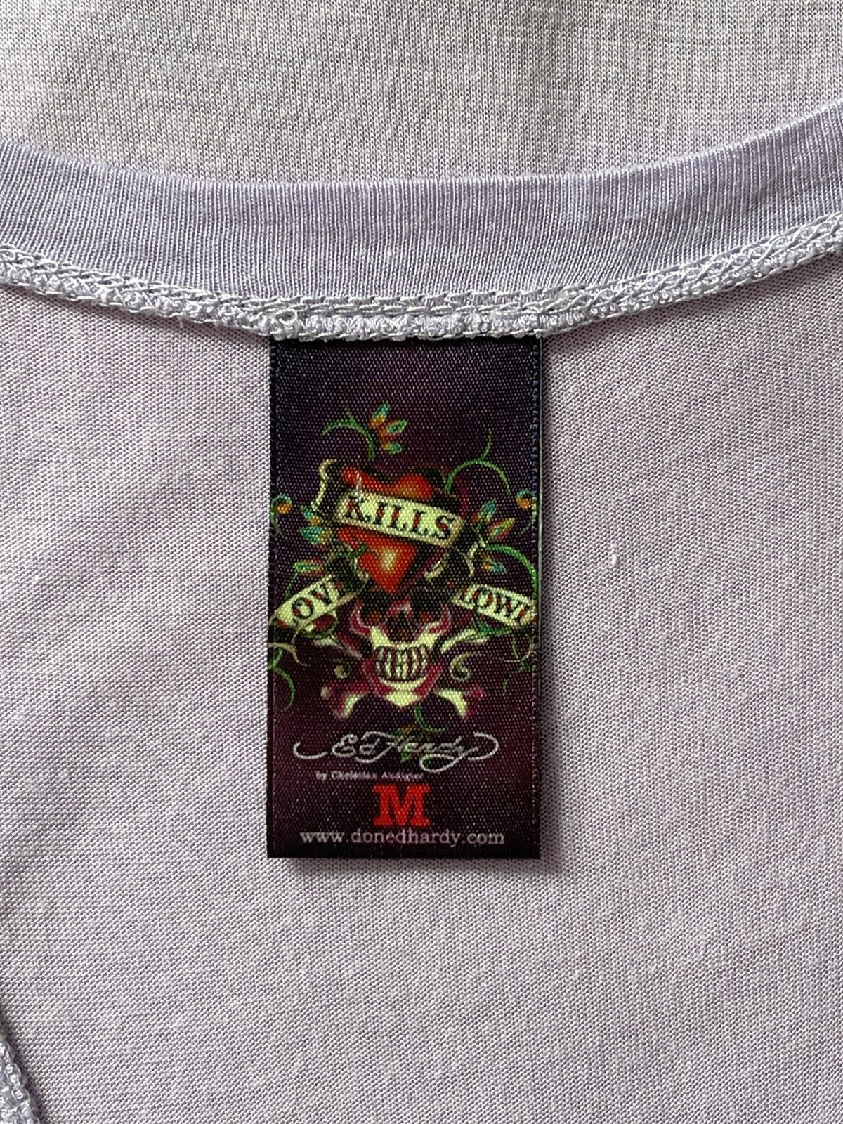 Ed Hardy × Vintage Vintage Y2k Ed Hardy by Christian Audigier Blouse Size M / US 6-8 / IT 42-44 - 7 Thumbnail