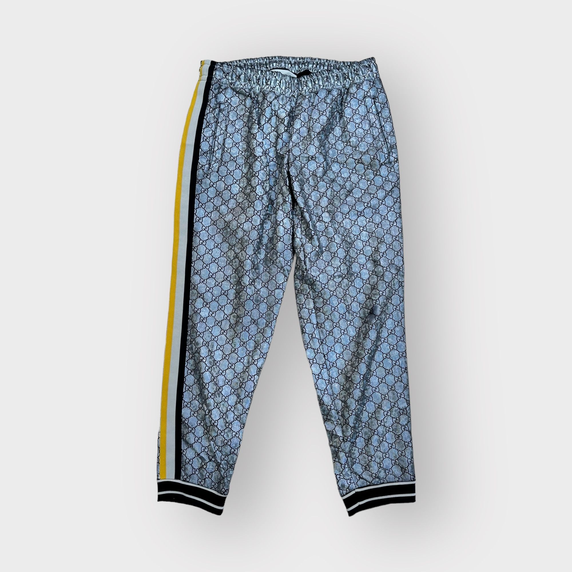 Gucci Gucci Sweatpants Monogram Shiny Silver Side Web Size US 28 / EU 44 - 1 Thumbnail
