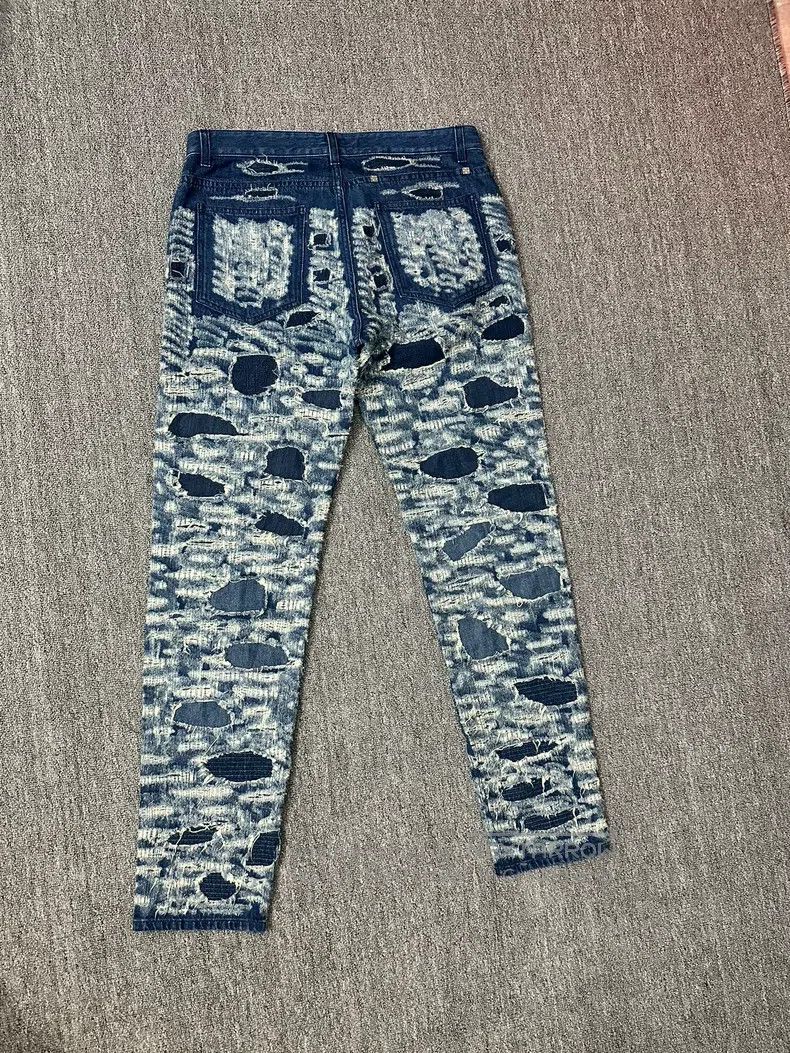 Givenchy Givenchy SizeXL Ripped Slim Fit Denim Jeans for Men - Mid B Size US 29 - 6 Thumbnail