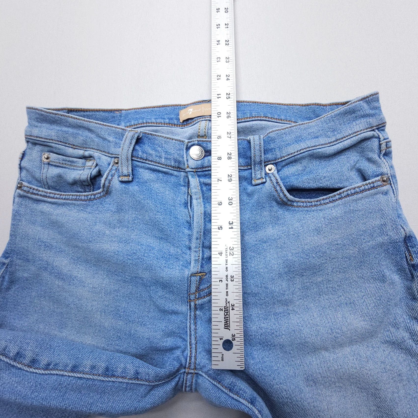 7 For All Mankind 7 for All Mankind Josefina Jeans Womens 29 Blue Button Fly Luxe Vintage Ankle Jeans Size 29" - 6 Thumbnail