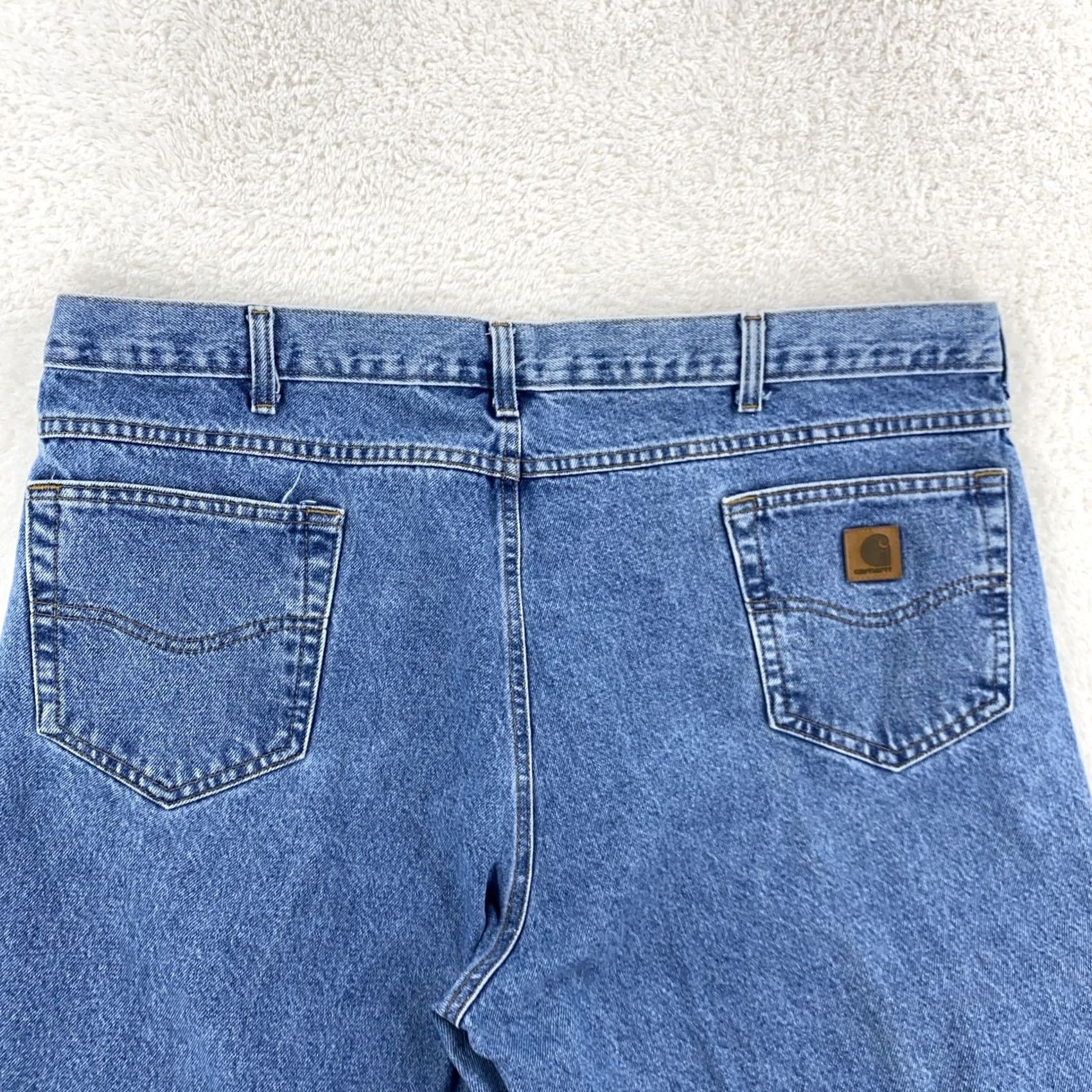 Carhartt Carhartt Jeans Mens 44x30 Relaxed Denim Straight Leg Stonewash B17 STW Size US 44 / EU 60 - 2 Thumbnail