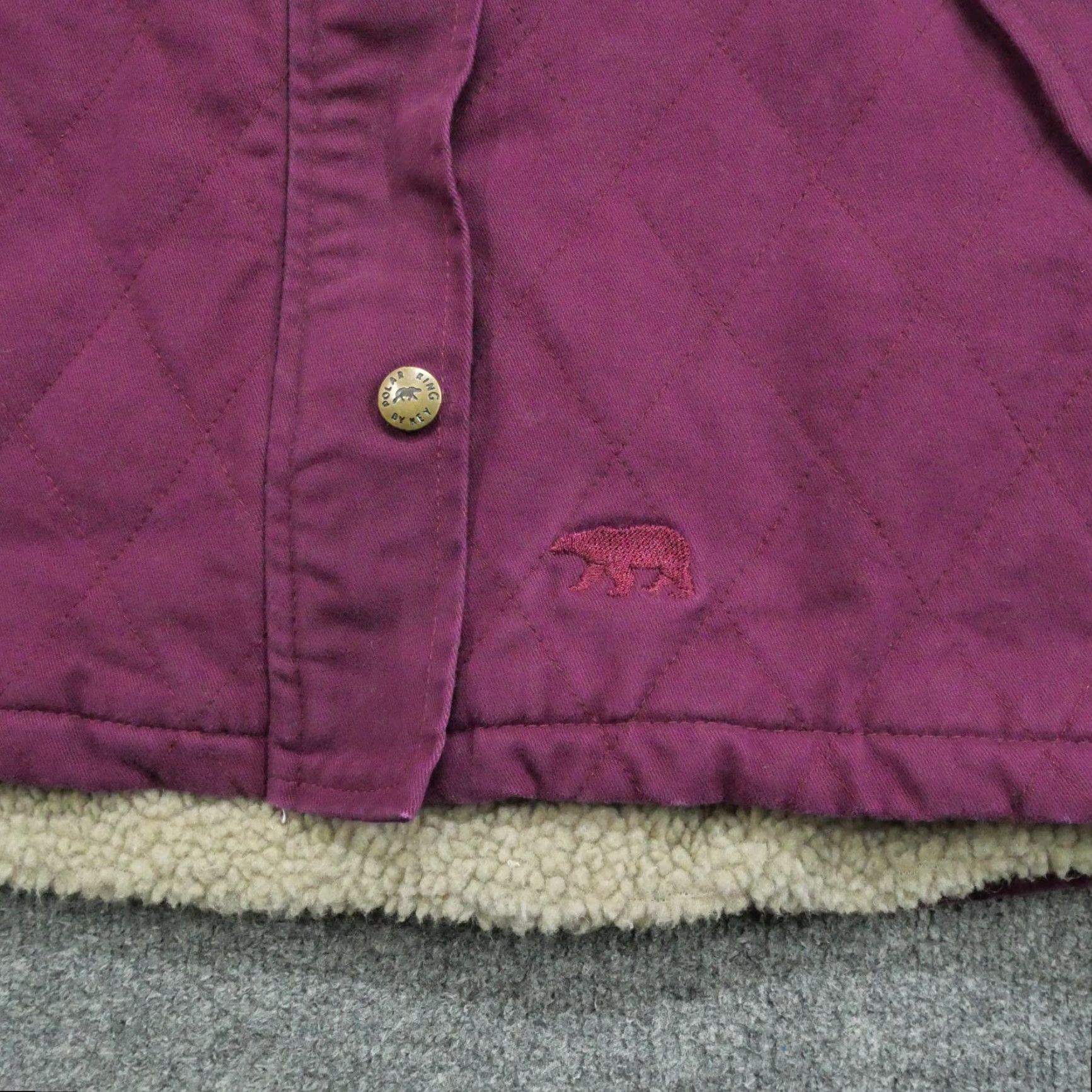 Vintage Polar King Jacket Womens XL Purple Sherpa Lined Workwear Winter Coat Key Size XL / US 12-14 / IT 48-50 - 2 Thumbnail