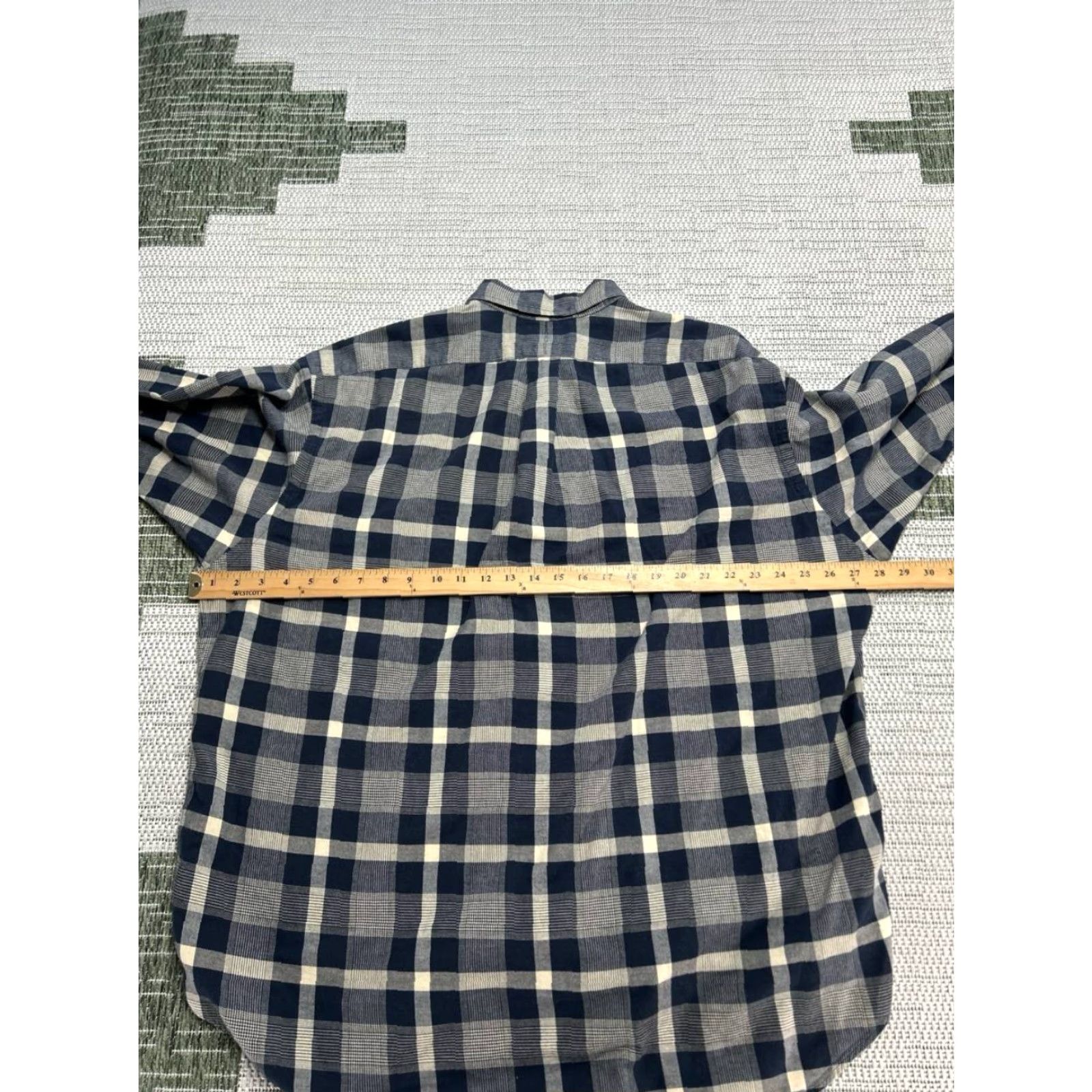 Ralph Lauren Ralph Lauren Blake Shirt Mens XL Blue Houndstooth Plaid Flannel Pony Button Down Size US XL / EU 56 / 4 - 4 Thumbnail