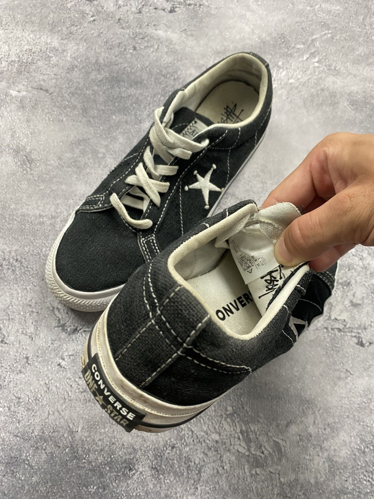 Converse × Stussy Stussy Converse Chuck One Star Low Top Black Sneakers Shoes Size US 6 / EU 39 - 12 Thumbnail