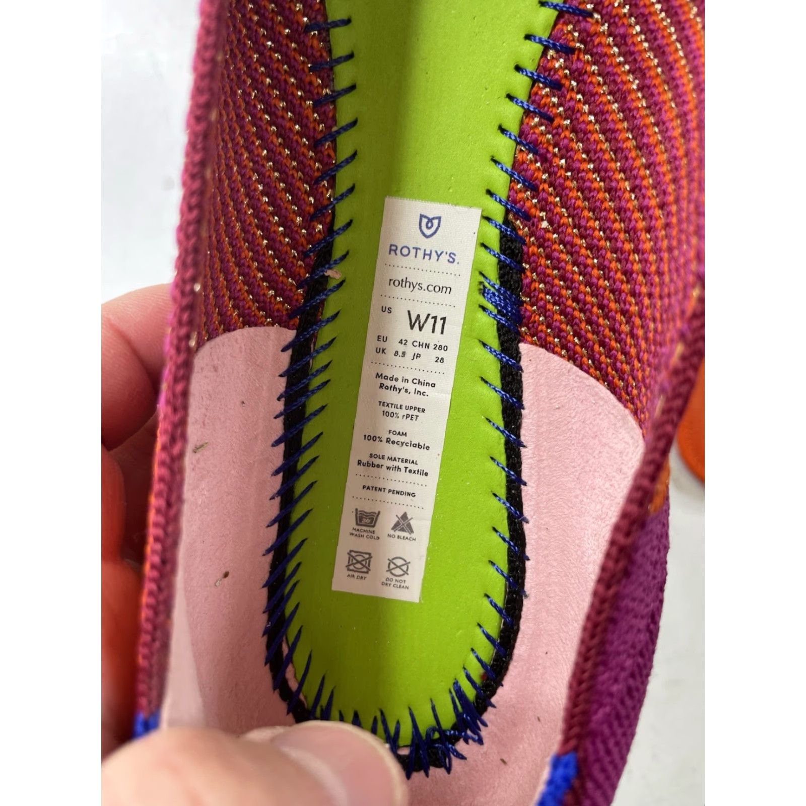 Rothy's Rothy’s The Point Flat Slip On Women Size 11 Metallic Pomegranate Limited Edition Multicolor Size US 11 / IT 41 - 4 Thumbnail
