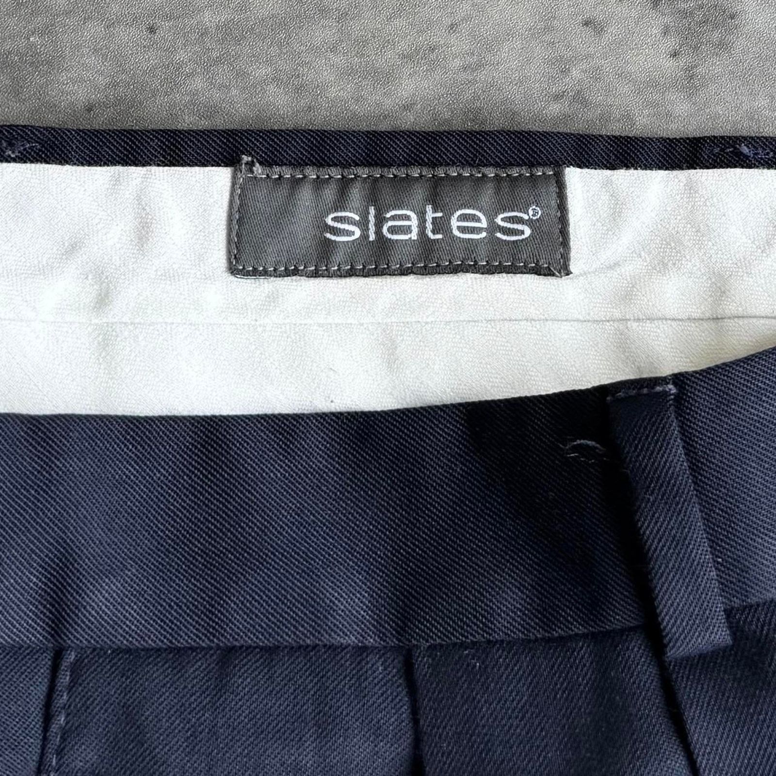 Vintage Vintage Y2K Navy Blue Relaxed Fit Casual Dress Pants Size US 35 - 3 Thumbnail