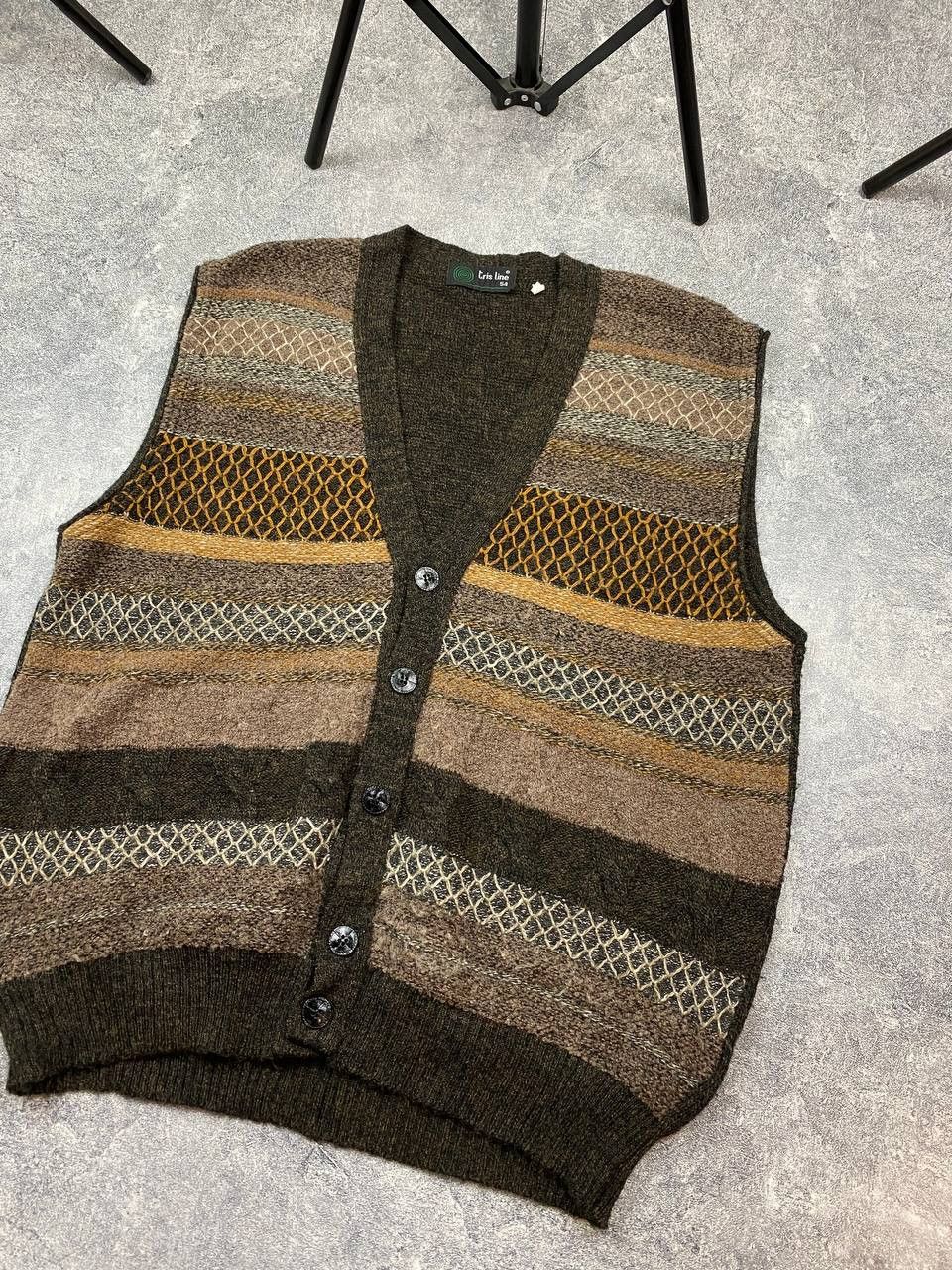 Designer Tris Line Rare Vintage Sweater Not Sleeve Knitwear Golf Size US L / EU 52-54 / 3 - 6 Thumbnail