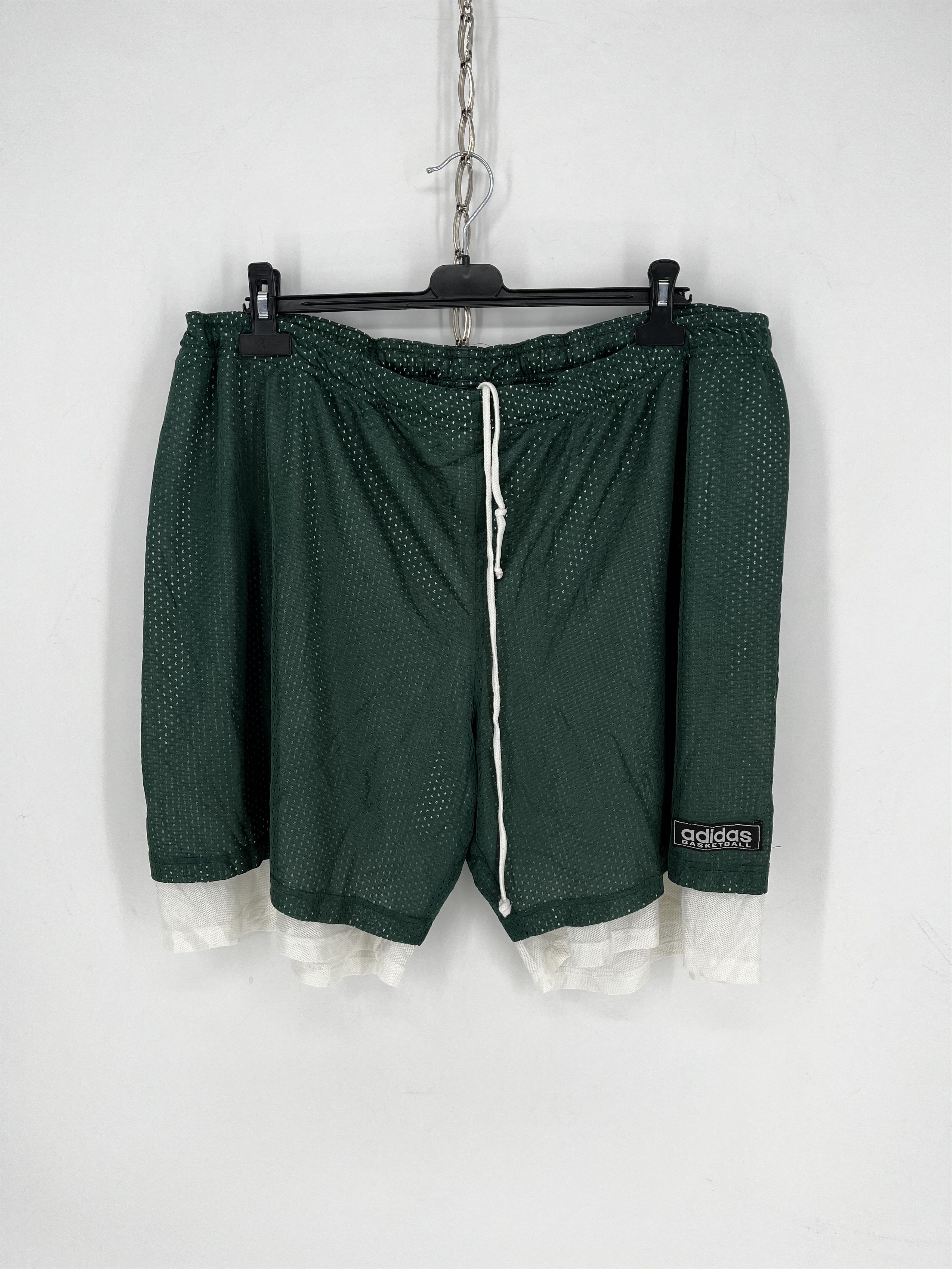 Adidas Adidas Basketball Vintage Shorts Green White 1990 Polyester Size US 42 / EU 58 - 1 Thumbnail