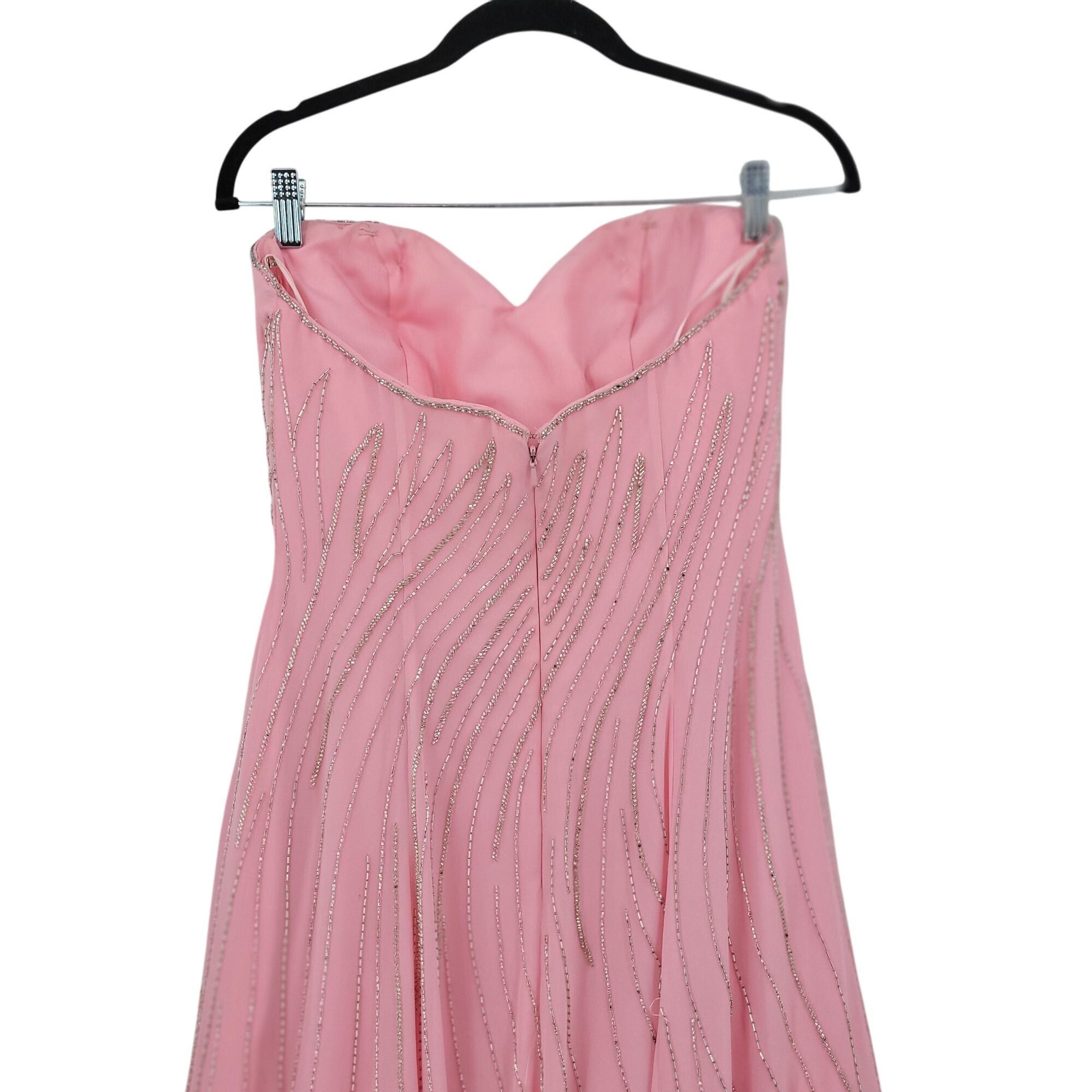 Other Pink Sweetheart Strapless A-line Gown Rhinestone Embellishme Size M / US 6-8 / IT 42-44 - 10 Thumbnail