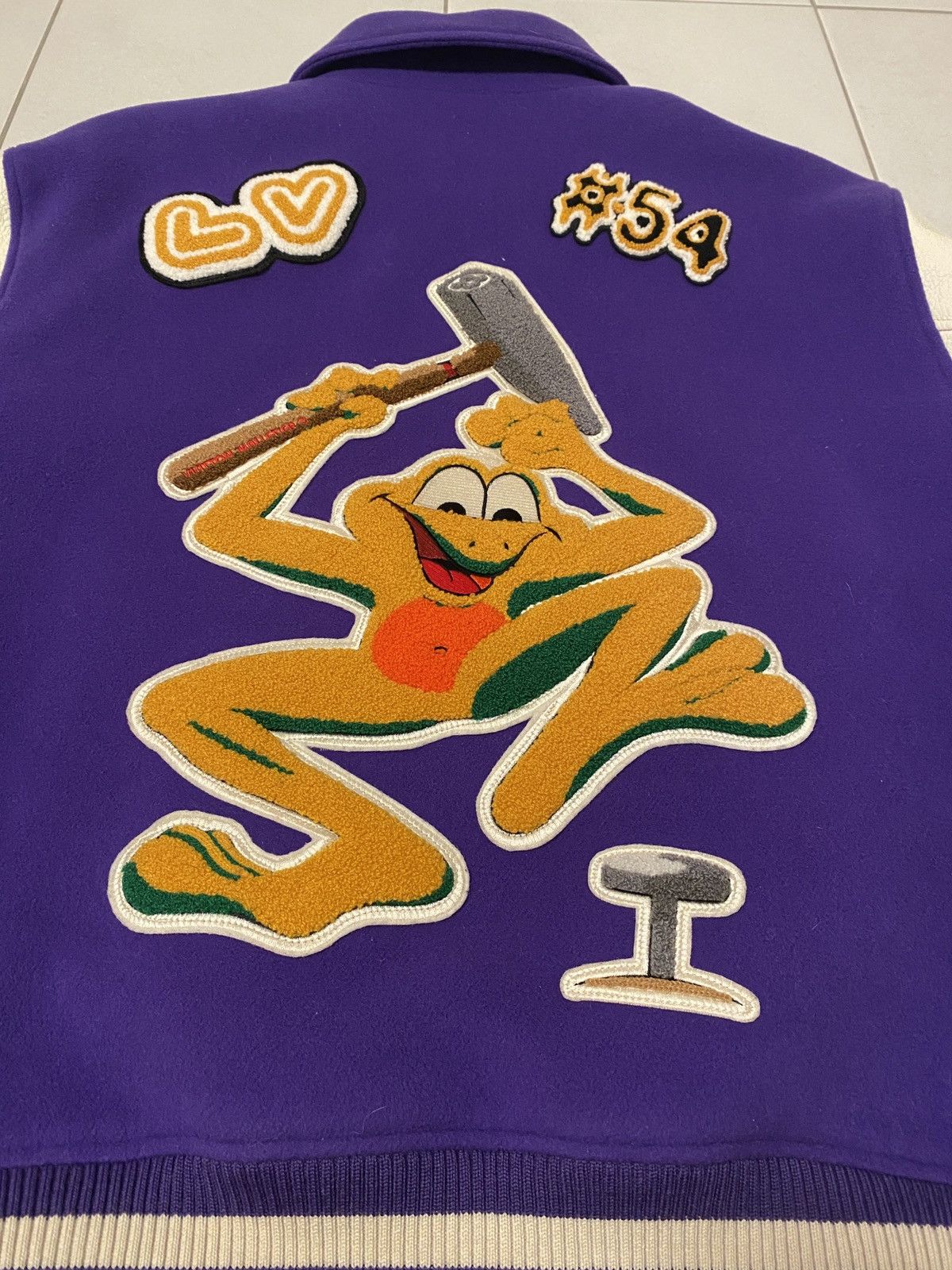 Louis Vuitton × Virgil Abloh Louis Vuitton X Virgil Abloh AW22 purple frog varsity jacket Size US XXL / EU 58 / 5 - 13 Thumbnail