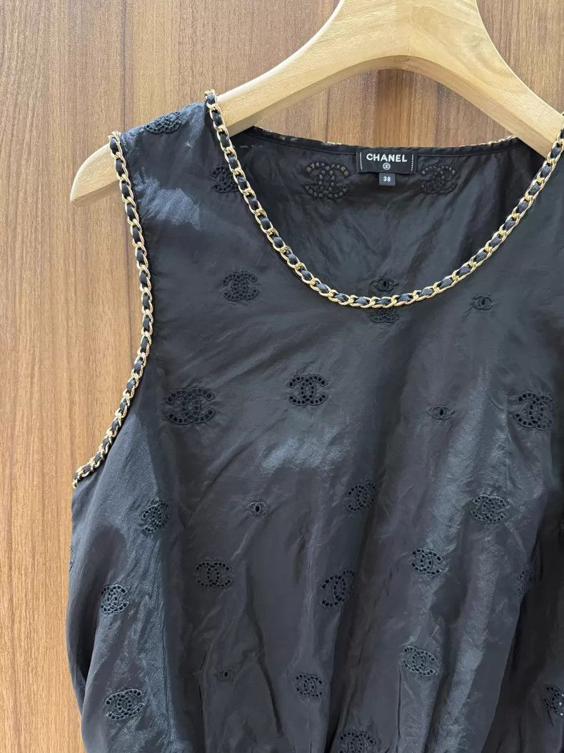 Chanel Chanel Black silk hollow chain vest Size XS / US 0-2 / IT 36-38 - 3 Thumbnail