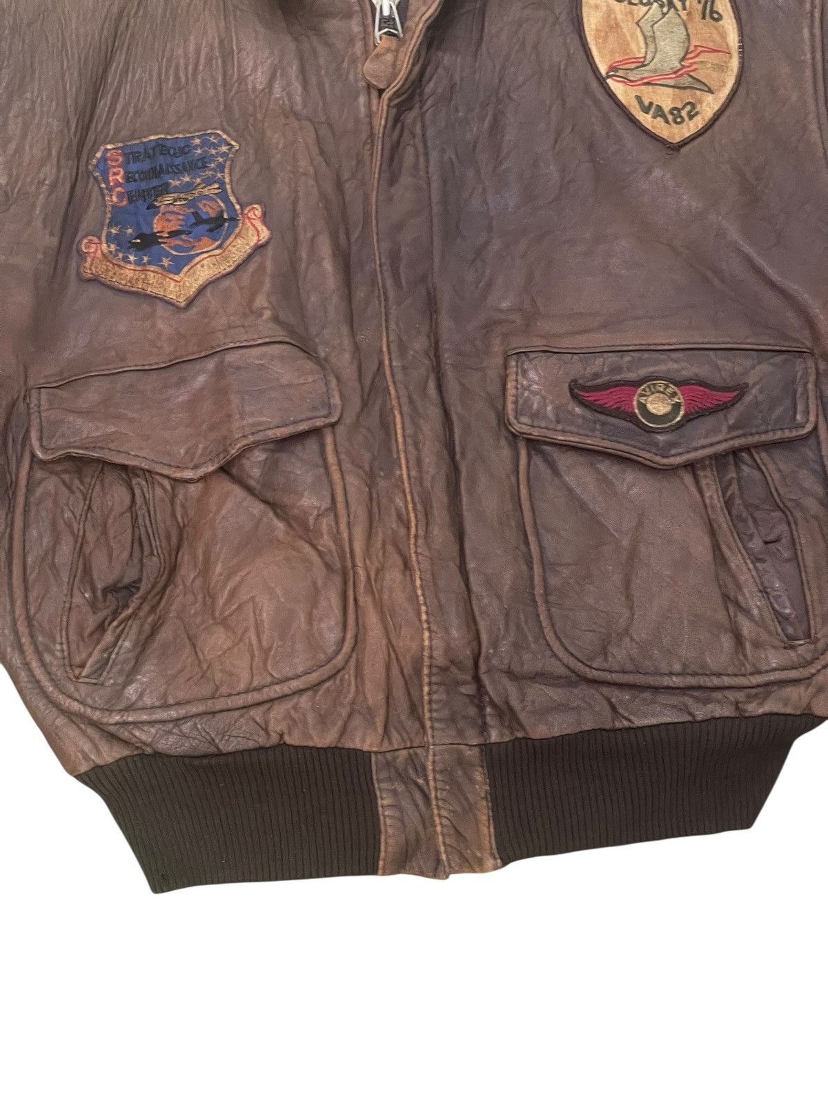 Avirex Vtg 80s Leather Jacket Avirex Cowboy Girl 2🟦 Size US L / EU 52-54 / 3 - 10 Thumbnail
