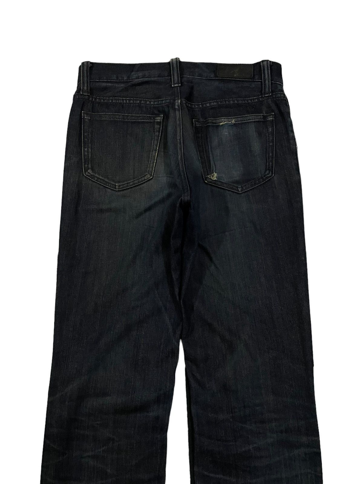 Jun Takahashi Japanese Denim Uniqlo Faded Wash Loose Straight Ripped Jeans Size US 31 - 8 Thumbnail