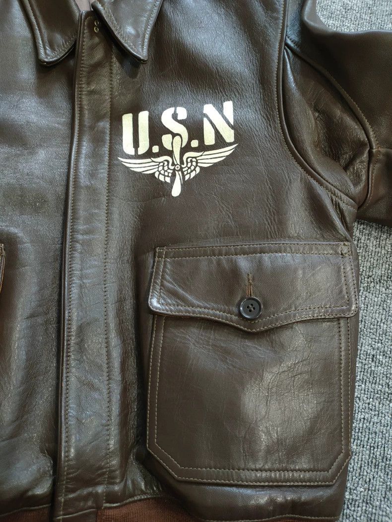 The Real McCoy's The REAL McCOY'S A2 G1 Pilot Jacket with Horsehide 2505-Nex Size US M / EU 48-50 / 2 - 3 Thumbnail