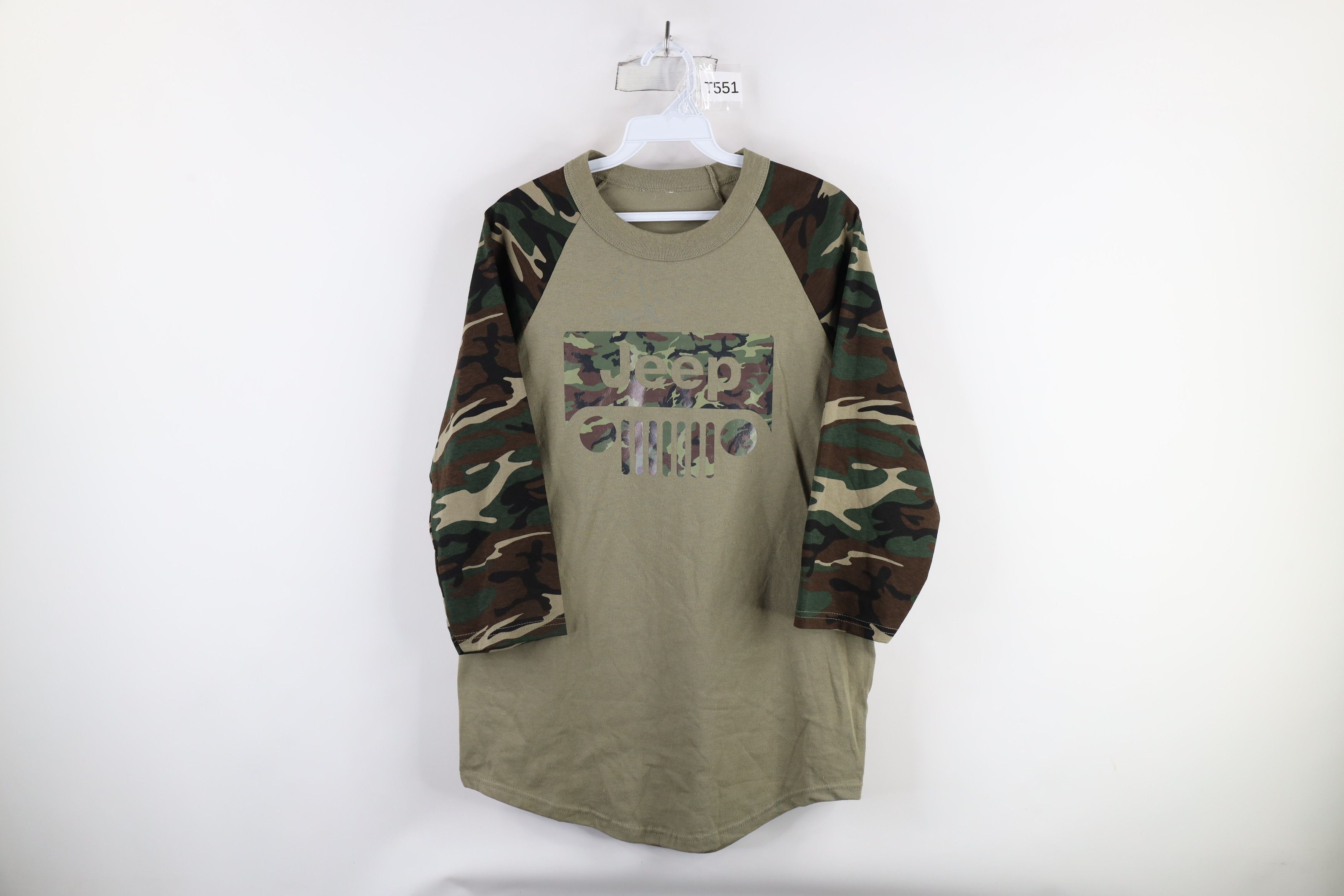 Vintage Vintage 90s Out Jeep Camouflage 3/4 Sleeve Raglan T-Shirt Size US M / EU 48-50 / 2 - 1 Thumbnail