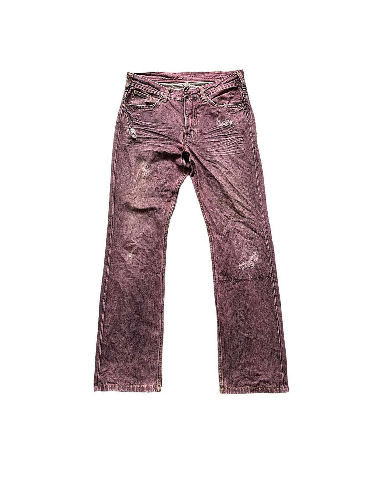 Takeo Kikuchi [31 x 39] 2000s Takeo Kikuchi mudmax red denim | Grailed