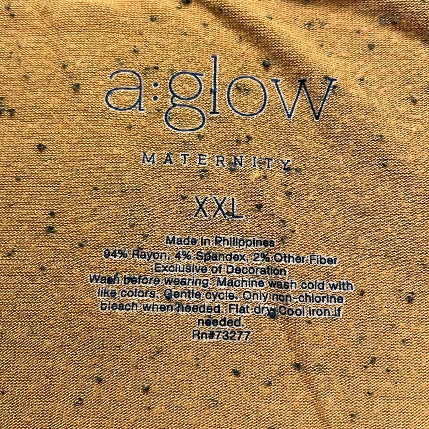 Vintage A Glow Maternity Blouse Women 2XL Mustard Yellow Long Sleeve Casual Stretch Size XXL / US 16-18 / IT 52-54 - 7 Thumbnail
