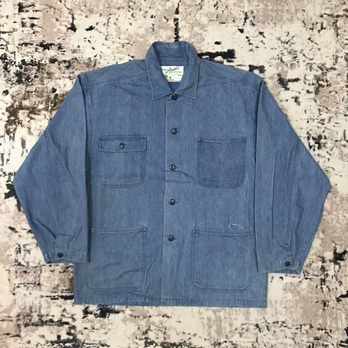 Japanese Brand Vintage Andlo Chambray Chore Jacket Denim Size US M / EU 48-50 / 2 - 1 Thumbnail