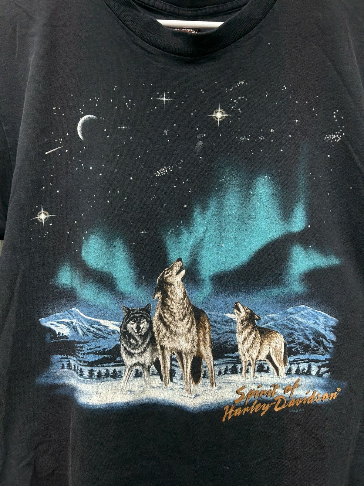Harley Davidson Vintage 1996 Spirit of Harley Davidson Northern Lights Wolf Size US L / EU 52-54 / 3 - 2 Thumbnail