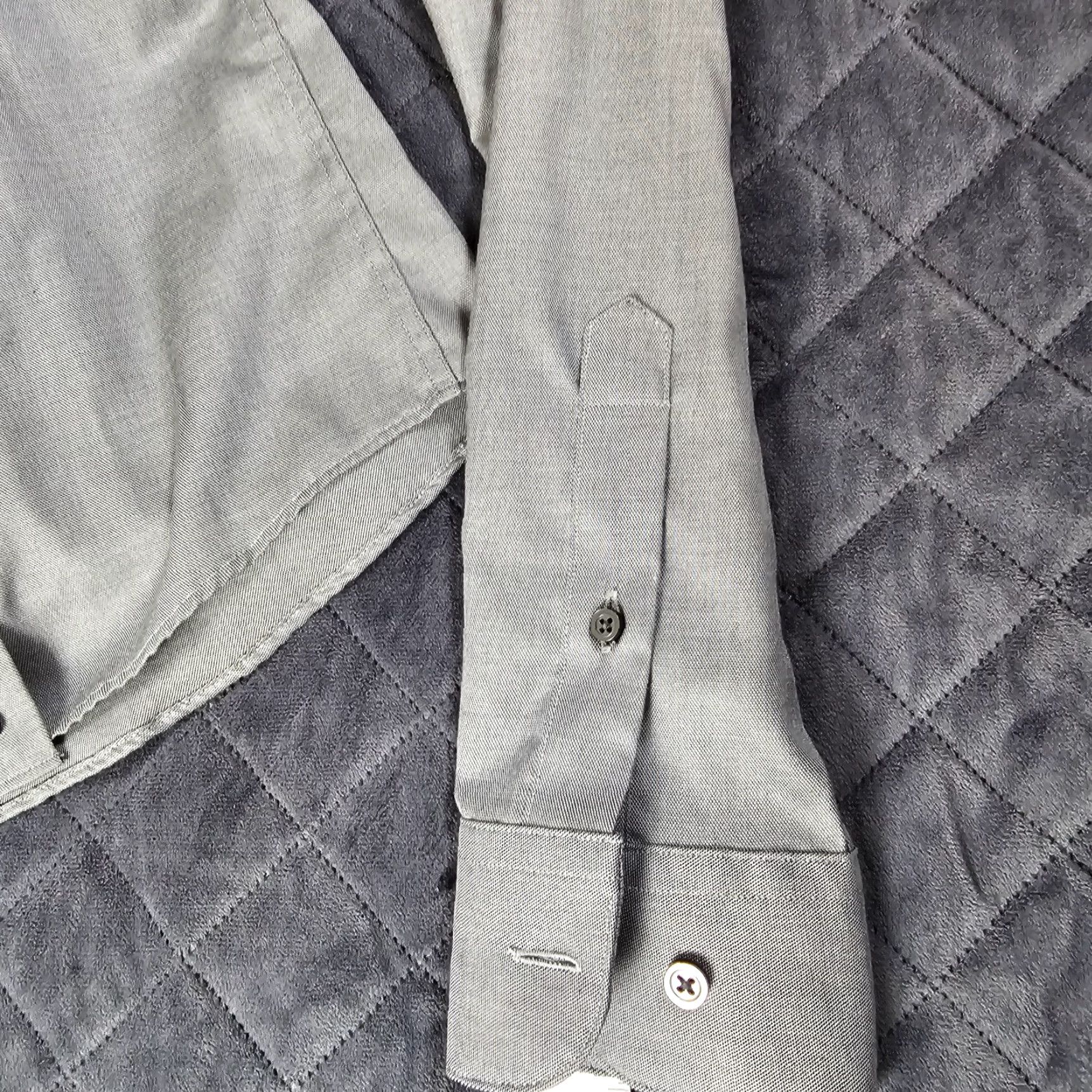 Kenneth Cole Kenneth Cole Shirt Mens 15.5 34/35 Medium Gray Cotton Dress Formal Awearness Size 42R - 7 Thumbnail