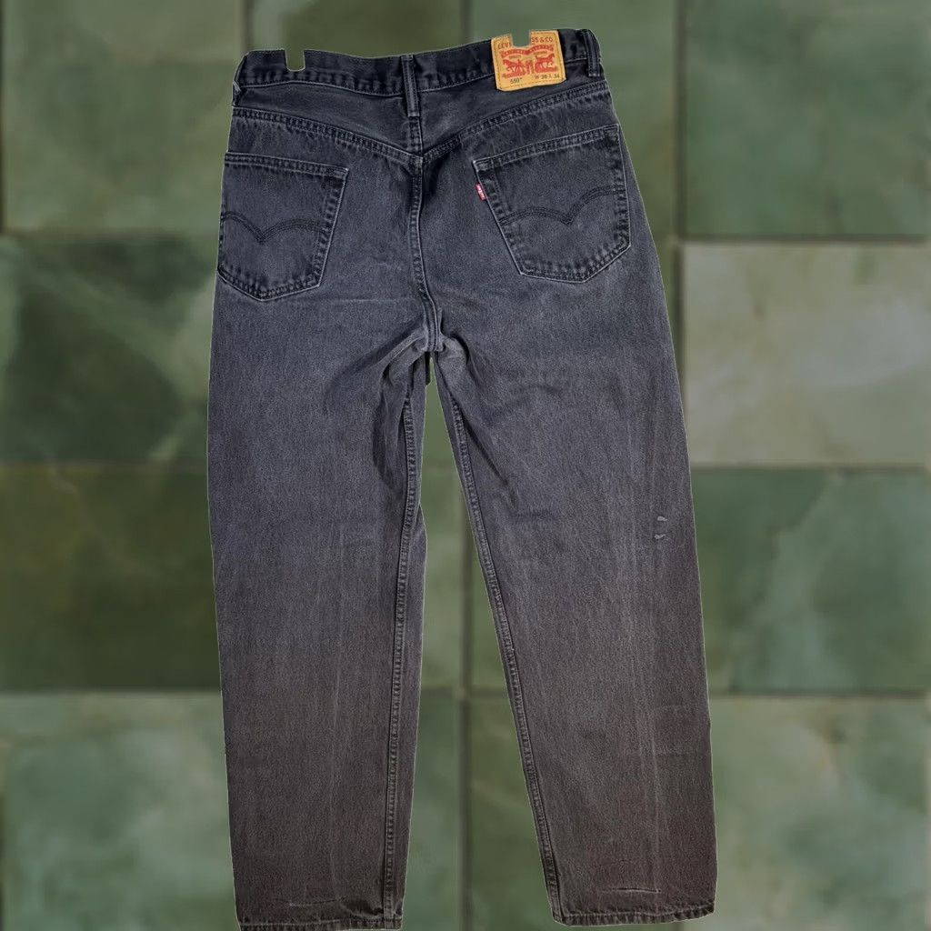 Levi's VINTAGE Levi's 550 Jeans Mens 36x34 Black Relaxed Tapered Leg Denim Pants 100% Cotton Size US 36 / EU 52 - 1 Thumbnail