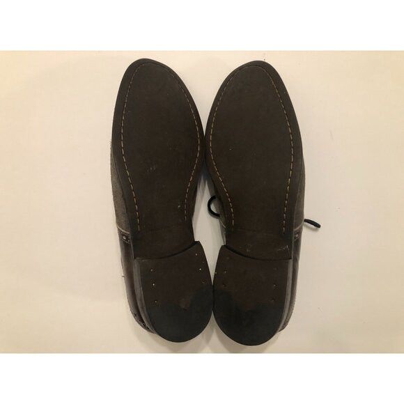 John Varvatos john varvatos men's gray leather suede dress shoes size: 9M Size US 9 / EU 42 - 6 Thumbnail