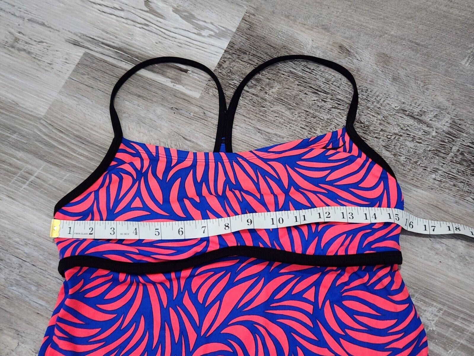 Nike Nike Tank Large Built In Bra Pink Coral Blue Dri Fit Active Size L / US 10 / IT 46 - 4 Thumbnail