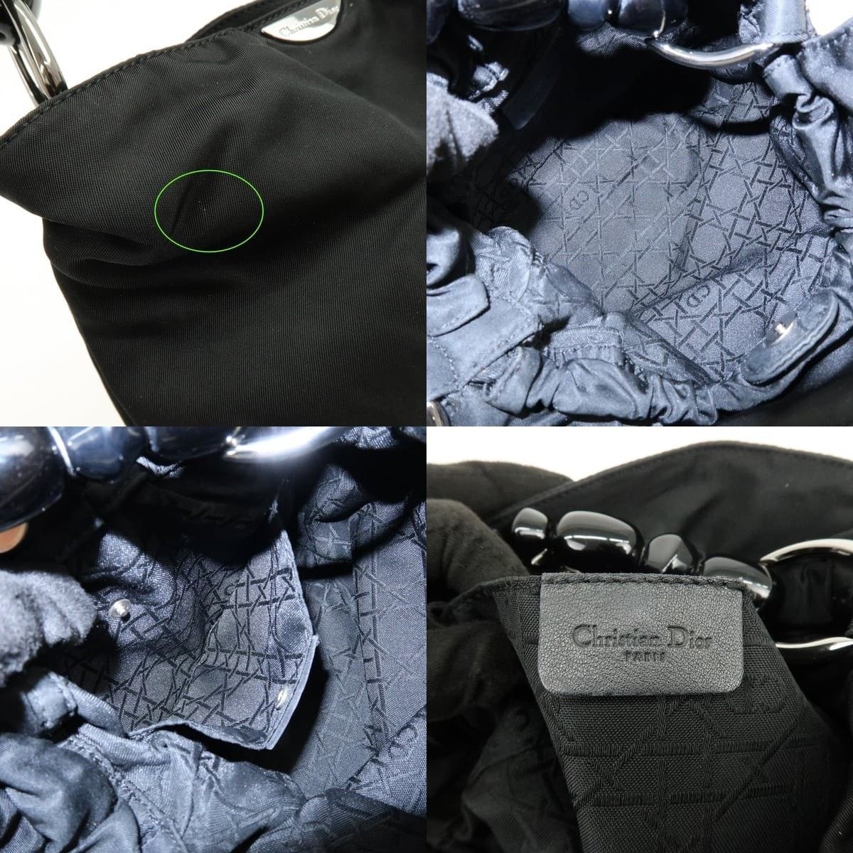 Christian Dior Monsieur Christian Dior Malice Nylon Top Handle Bag Black Size ONE SIZE - 7 Thumbnail