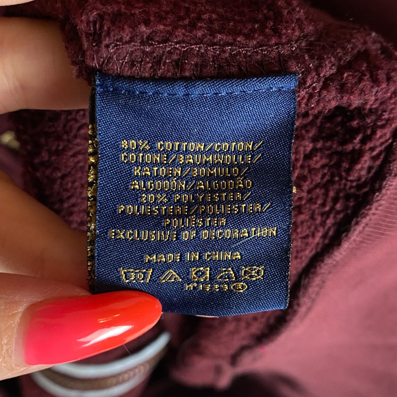 Ralph Lauren Polo Jeans Company Zip Hoodie Women's Red Long Sleeve ` Size S / US 4 / IT 40 - 9 Thumbnail