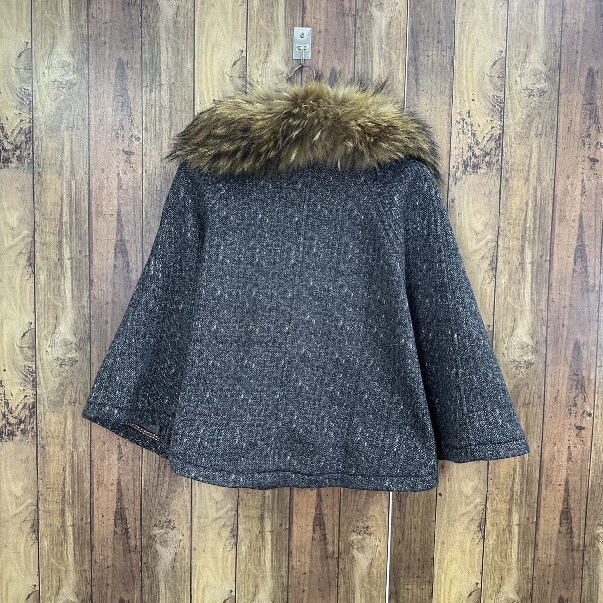 Issey Miyake Vintage Peyton Place Wool Fur Women Jacket Z108 Size M / US 6-8 / IT 42-44 - 5 Thumbnail
