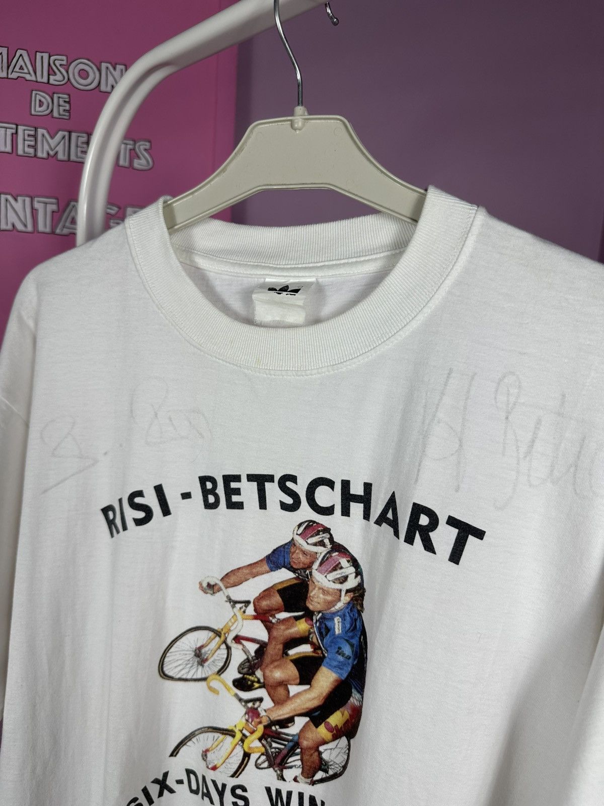 Adidas Adidas Signed Bruno Risi Kurt Betschart Six Days Winners Size US L / EU 52-54 / 3 - 18 Thumbnail