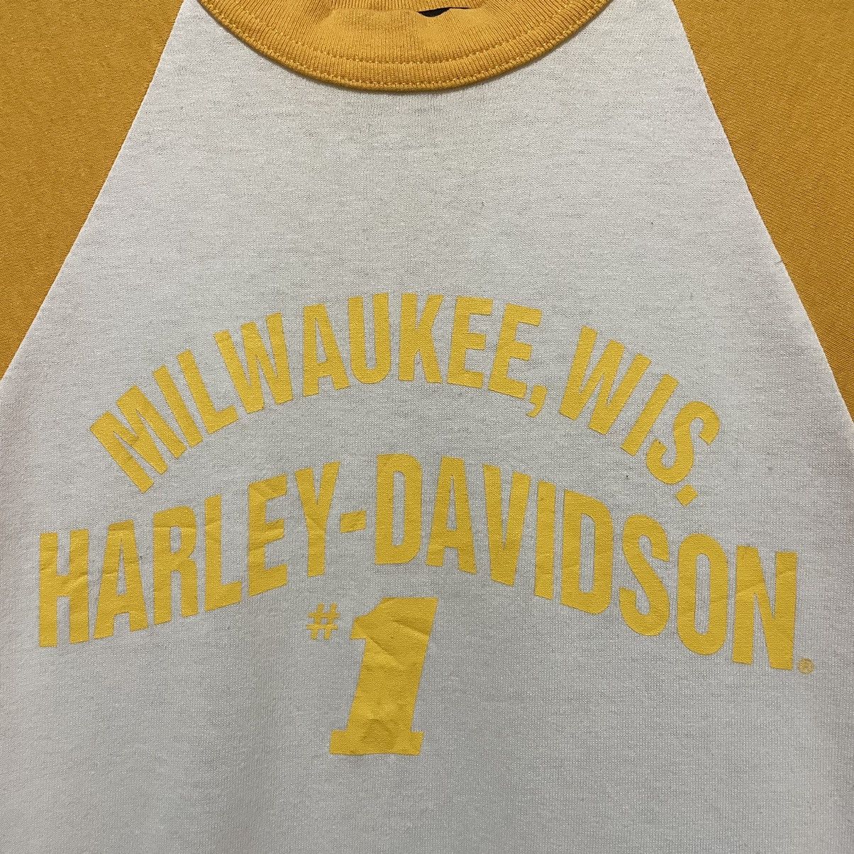 Harley Davidson × Vintage 1980s Milwaukee Wisconsin Harley Davidson 3QR T Shirt Size US M / EU 48-50 / 2 - 2 Thumbnail