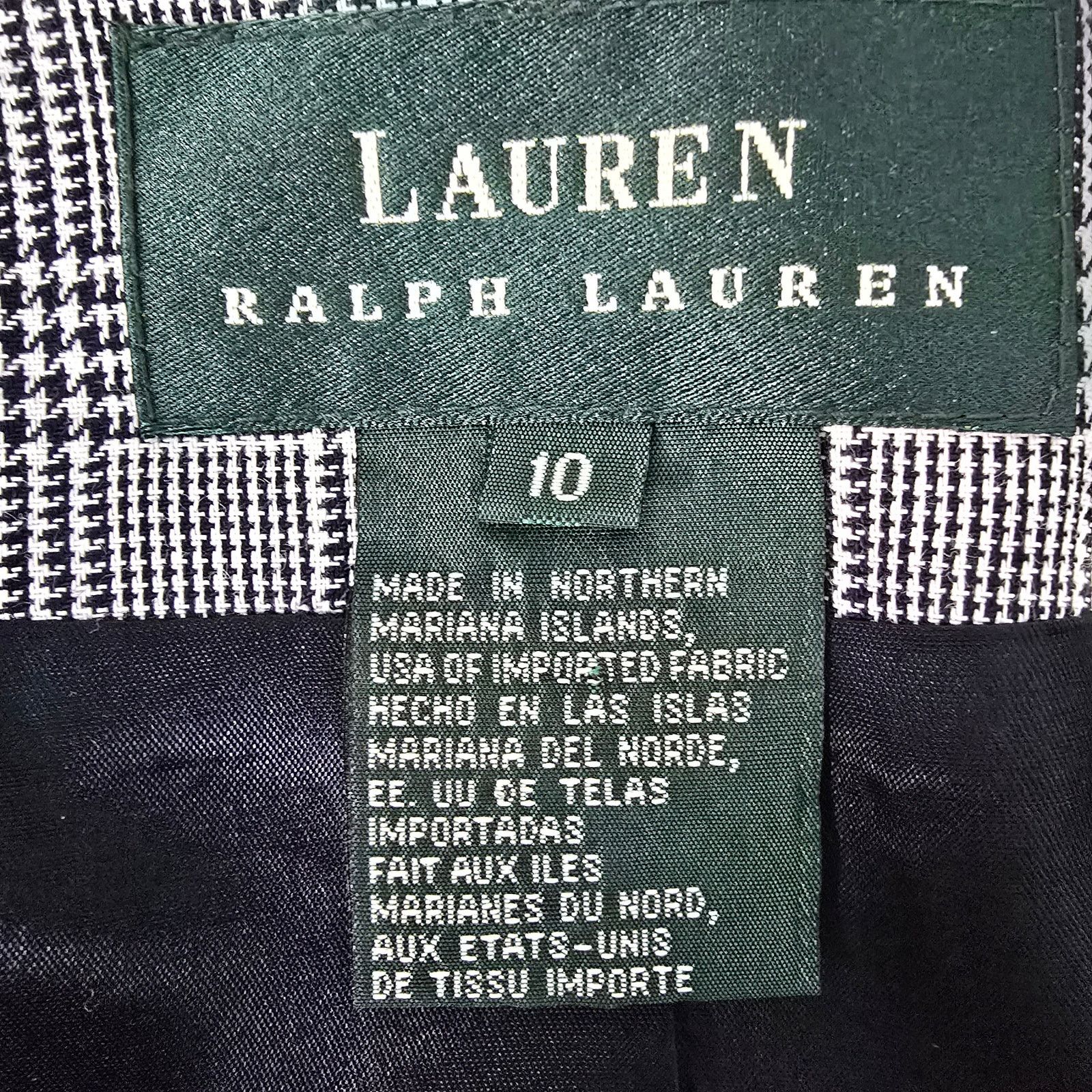 Lauren Ralph Lauren × Vintage Lauren Ralph Lauren Glen Plaid Blazer Jacket 10 Wool blend Size L / US 10 / IT 46 - 11 Thumbnail