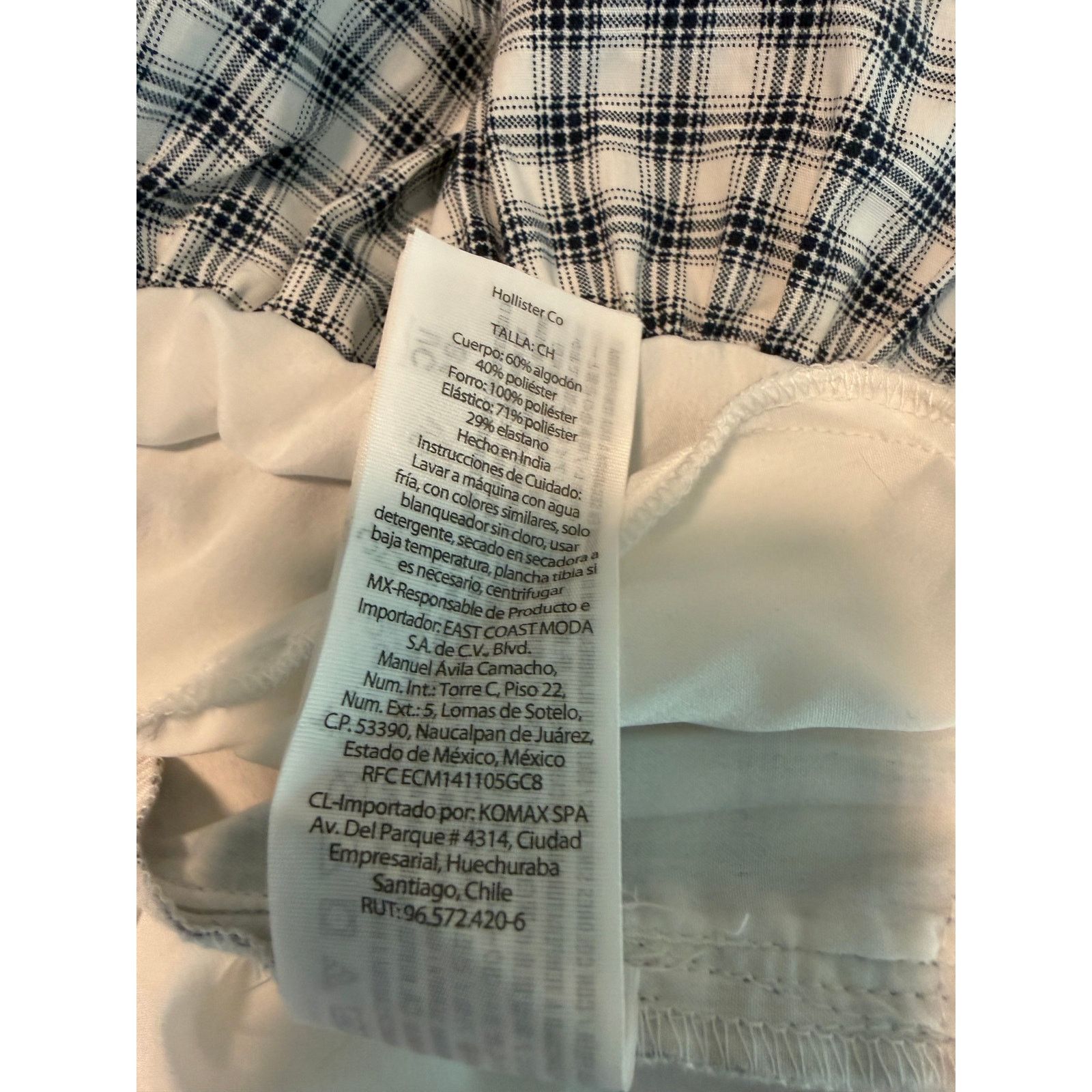 Hollister Hollister White Black Plaid Mini Dress Women S - C022 Size S / US 4 / IT 40 - 6 Thumbnail