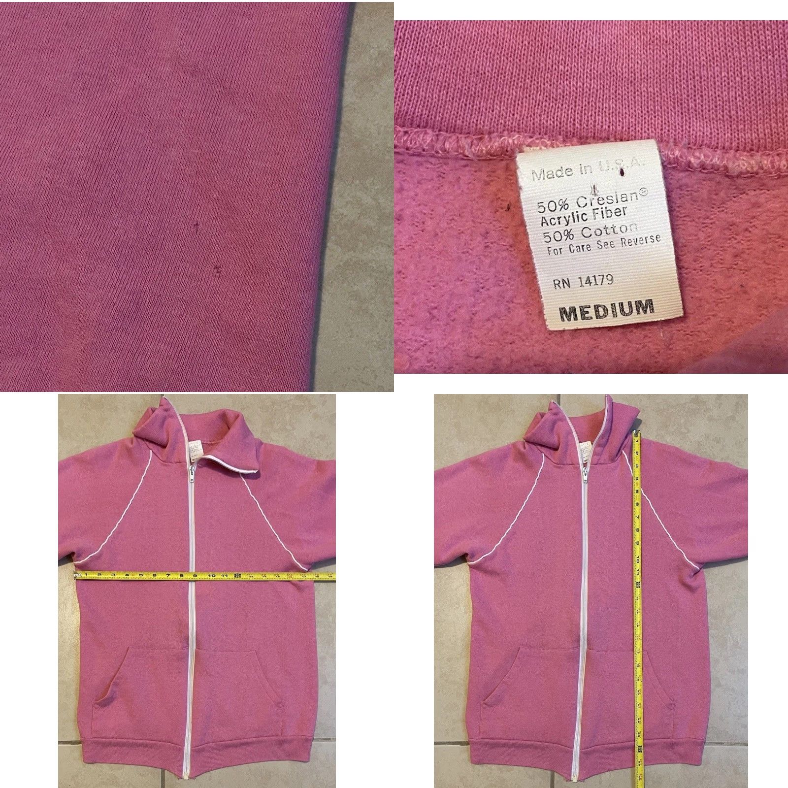 Etro Vtg 70s Striped Track Jacket S USA Robin Zipper Sweatshirt Retro Bomber Jacket Men Pink College Zip Size US S / EU 44-46 / 1 - 8 Thumbnail