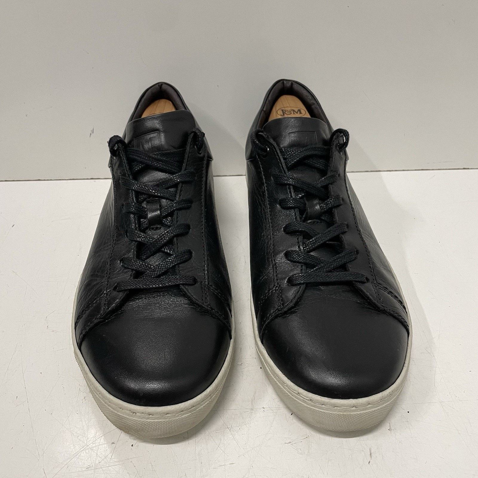Bruno Magli $298 Bruno Magli Mens "Diego" Leather Sneakers Black US 11.5 Size US 11.5 / EU 44-45 - 2 Thumbnail