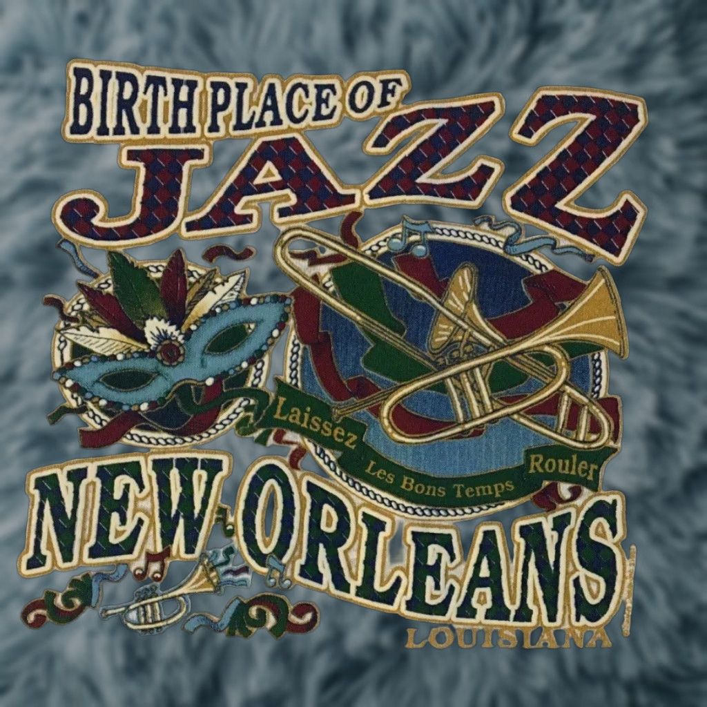 Vintage VINTAGE 90s New Orleans Jazz Faded Sweatshirt S USA Music Mask Mardi Gras Bar Grunge Hoodie Men Small Gray Trumpet USA 90s Jazz Grunge Size US S / EU 44-46 / 1 - 1 Thumbnail