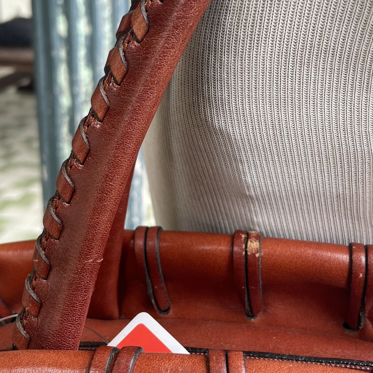 Leather × Vintage ❗️RARE ❗️Rattan Leather Woven Bucket Bag Size ONE SIZE - 6 Thumbnail