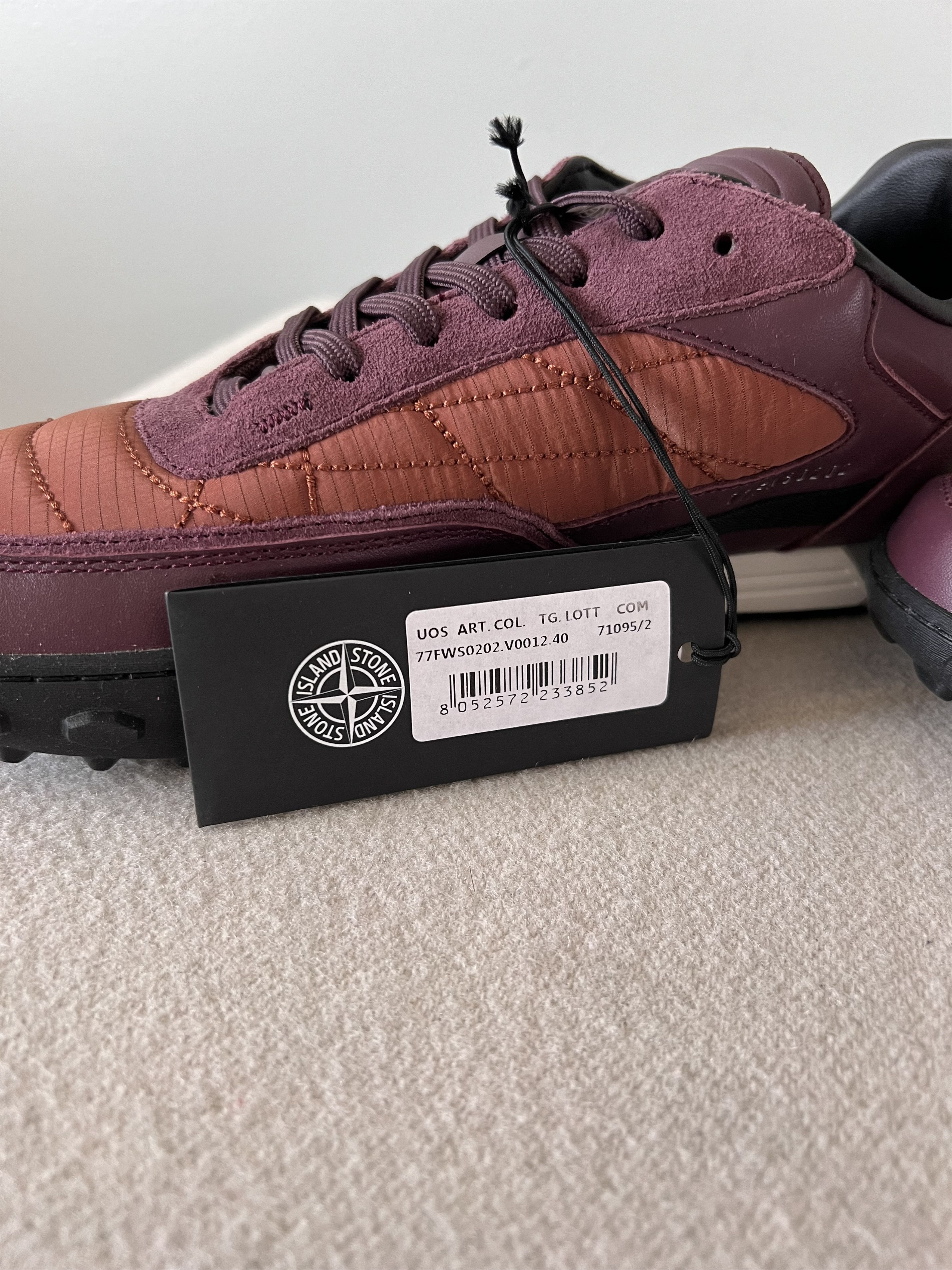 Stone Island Stone Island Football Sneakers in Burgundy Size US 7 / EU 40 - 7 Thumbnail