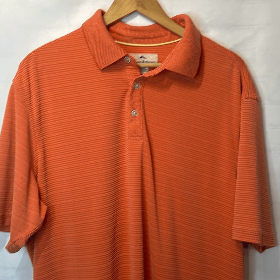 Tommy Bahama Tommy Bahama Polo Golf Shirt Mens XL Modal Stretch Light Blue Ribbed Extrafecta Orange Color 90s or 2000s? Size US XL / EU 56 / 4 - 2 Thumbnail