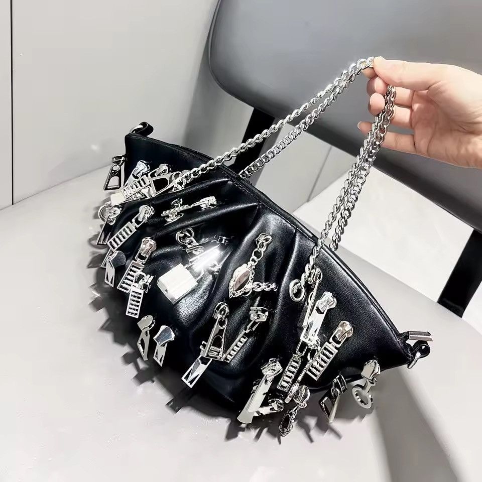 Other Gothic Punk Skull Designer PU Leather Crossbody Shoulder Bag Size ONE SIZE - 4 Thumbnail