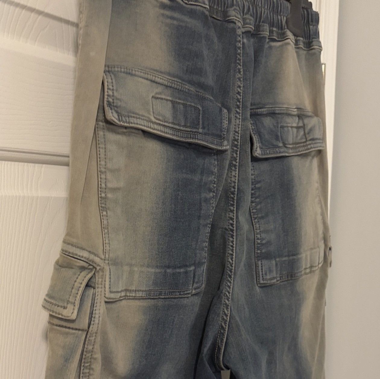 Rick Owens Rick Owens Runway Double Cargo Jumbo Bela Drawstring Denim Size US 36 / EU 52 - 9 Thumbnail