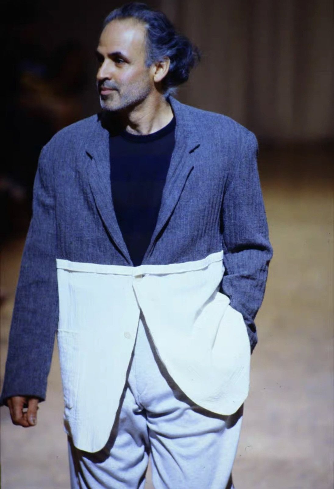 Yohji Yamamoto Yohji Yamamoto 94ss Striped Panel Wool Blazer K4 Size US M / EU 48-50 / 2 - 8 Thumbnail