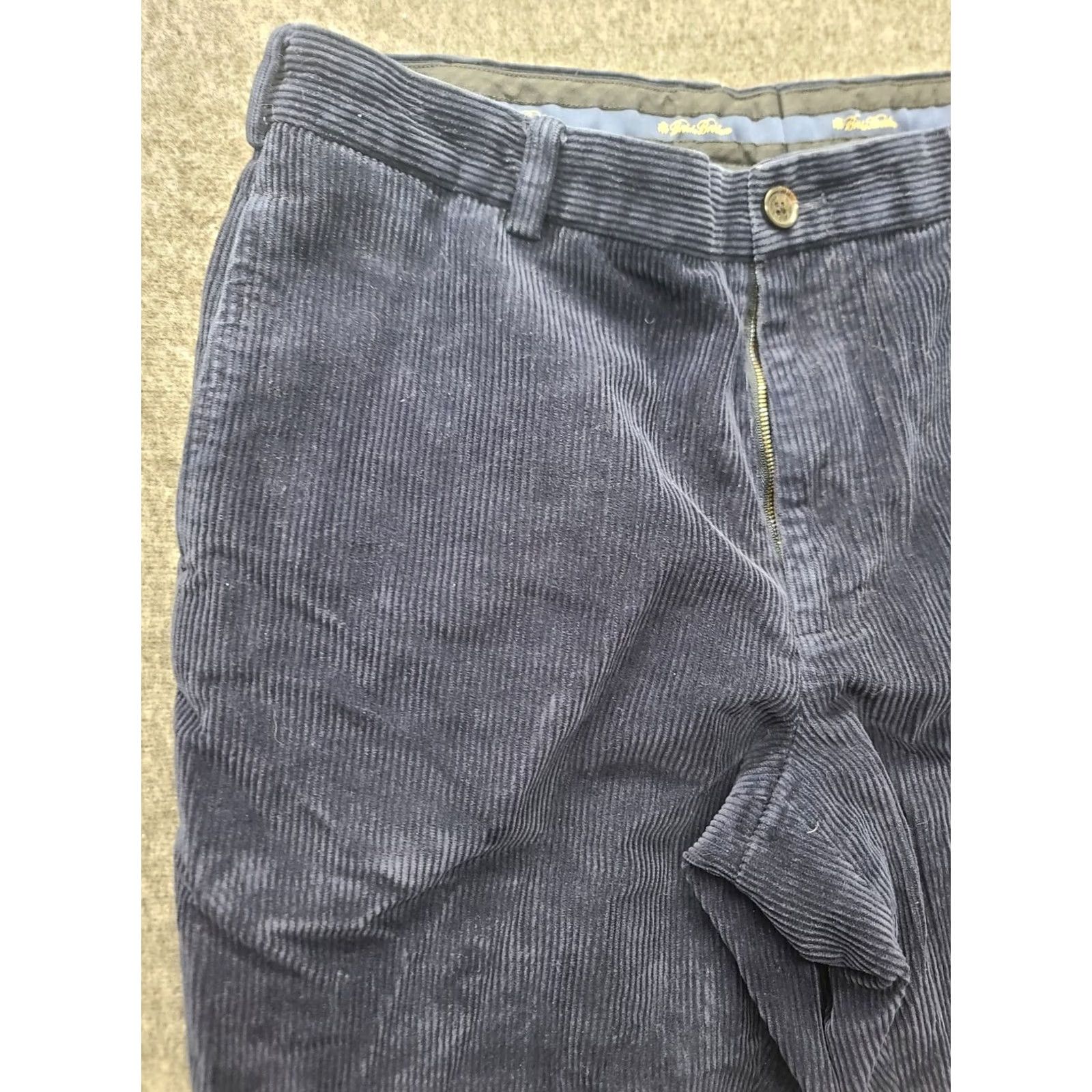 Brooks Brothers Brooks Brothers Hudson Corduroy Pants Mens 36x30 Regular Fit Straight Leg Blue Size US 36 / EU 52 - 7 Thumbnail