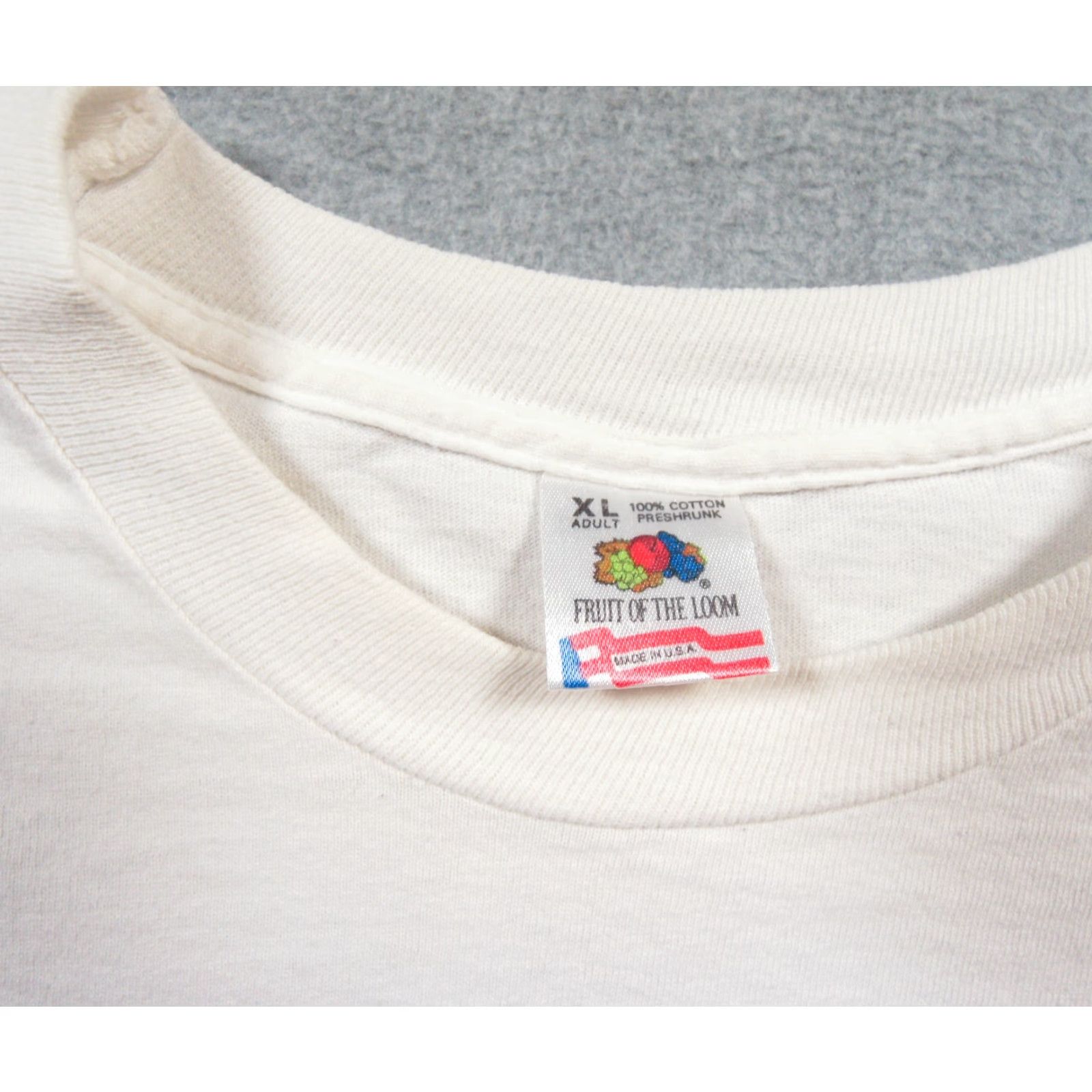 Fruit Of The Loom VINTAGE Kapakahi Gecko Shirt Mens XL White Hawaiian Neon 90s Tee Top Design Size US XL / EU 56 / 4 - 5 Thumbnail